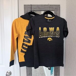 Iowa Hawkeyes Kids Hooded Sweatshirt and T-Shirt - New with Tags!